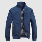 Quinton - Men's Stand-Collar Bomber Jacket with Elastic Cuffs