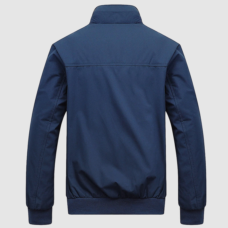 Quinton - Men's Stand-Collar Bomber Jacket with Elastic Cuffs