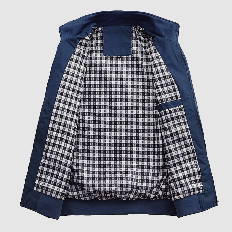 Quinton - Men's Stand-Collar Bomber Jacket with Elastic Cuffs