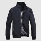 Quinton - Men's Stand-Collar Bomber Jacket with Elastic Cuffs