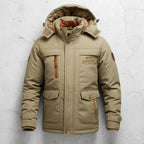 Rafael - Men's Cargo Parka with Fleece Lining and Hood