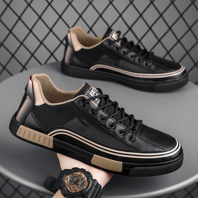 Remington - Men's Mesh Panel Low-Top Lace-Up Sneakers