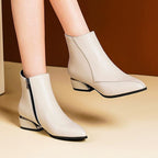 Romilly - Women's Side-Zip Ankle Boots with Metallic Trim