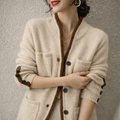 Rosalie - Women's Button-Cuff Cardigan with Brushed Knit