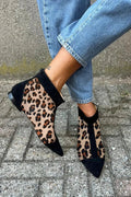Rosalie - Women's Leopard Printed Ankle Boots