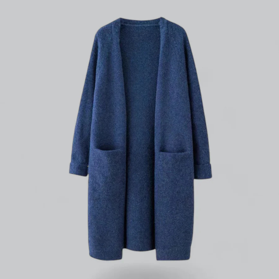 Rosalie - Women's Oversized Longline Cardigan with Front Pockets