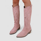 Rosetta - Women's Embroidered Western Knee-High Boots