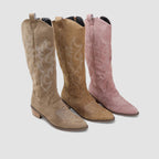 Rosetta - Women's Embroidered Western Knee-High Boots