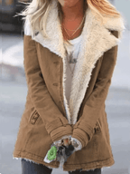 Roxanne - Women's Sherpa-Lined Jacket with Notch Collar