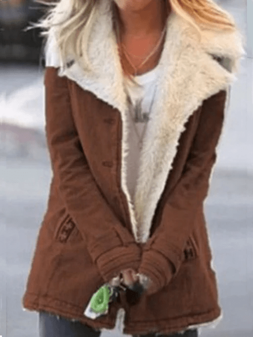 Roxanne - Women's Sherpa-Lined Jacket with Notch Collar