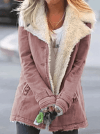 Roxanne - Women's Sherpa-Lined Jacket with Notch Collar