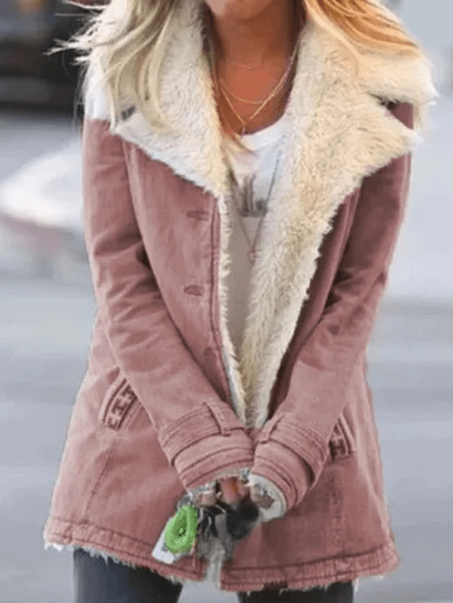 Roxanne - Women's Sherpa-Lined Jacket with Notch Collar