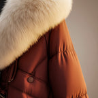 Sancia - Women's Quilted Puffer Jacket with Faux Fur Collar