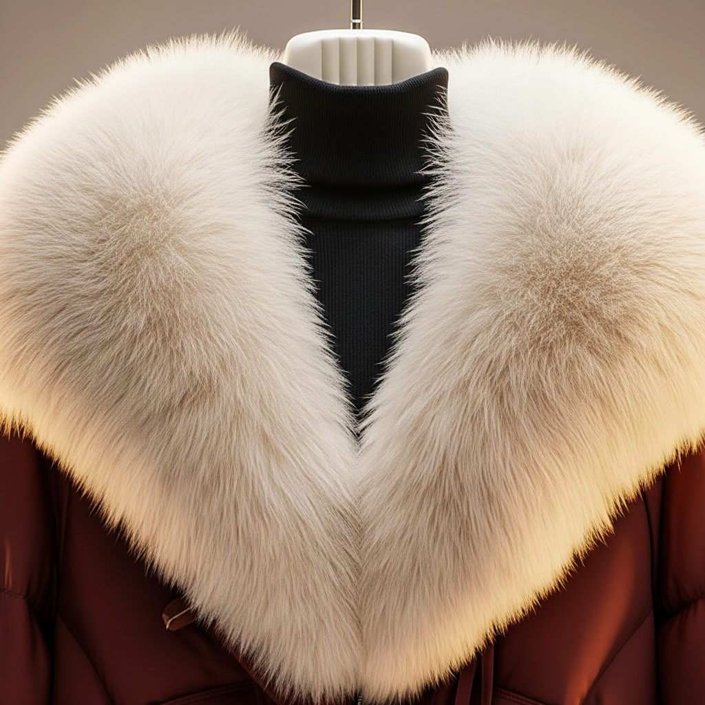Sancia - Women's Quilted Puffer Jacket with Faux Fur Collar