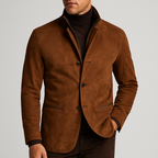 Stanton - Men's Suede Blazer with Leather Trim