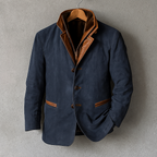 Stanton - Men's Suede Blazer with Leather Trim