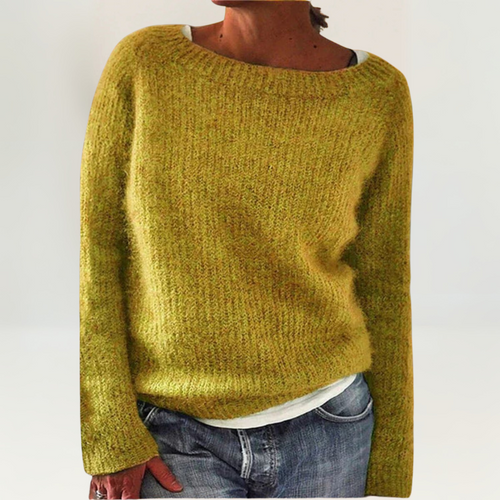 Talia - Women's Ribbed Crew-Neck Sweater