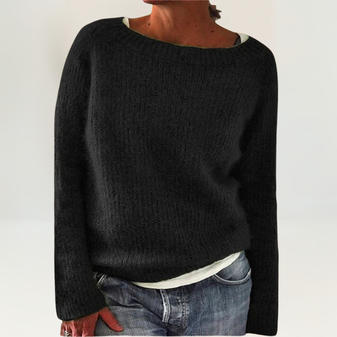 Talia - Women's Ribbed Crew-Neck Sweater