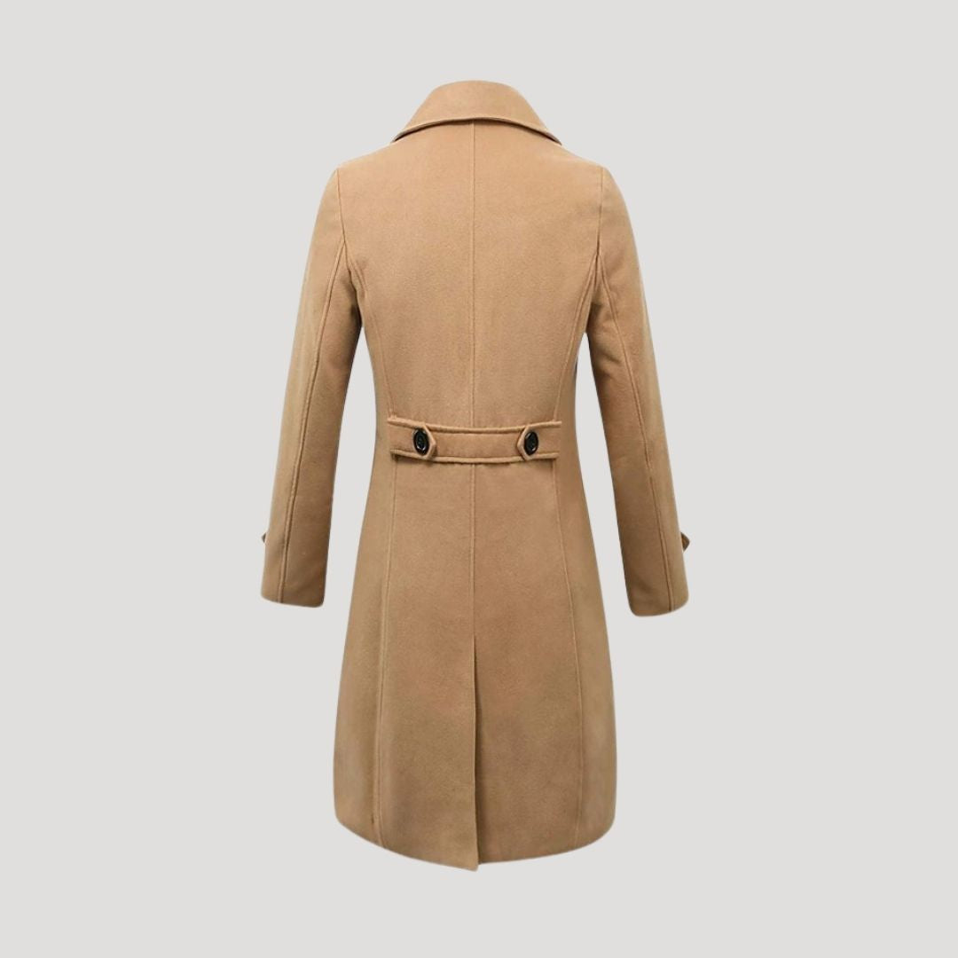 Theo - Men's Double-Breasted Tailored Long Coat