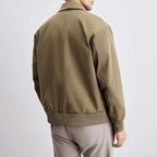 Theodore - Men's Collared Bomber Jacket with Ribbed Cuffs