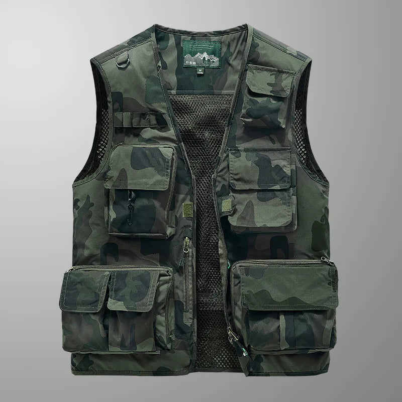 Theron - Men's Camouflage Multi-Pocket Utility Vest