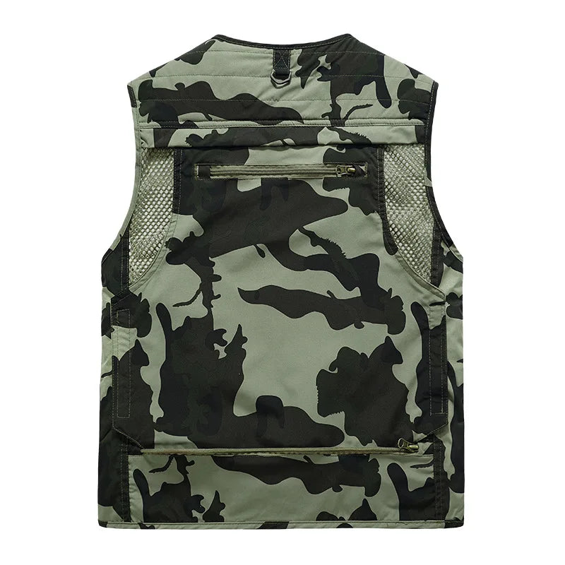 Theron - Men's Camouflage Multi-Pocket Utility Vest