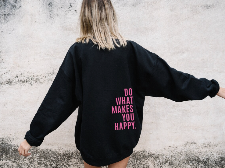 Violet - Women's Oversized Graphic Hoodie Sweatshirt