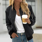 Violet - Women's Zip-Front Bomber Jacket