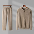 Walker - Men's Ribbed Wool Hoodie & Drawstring Trousers Set