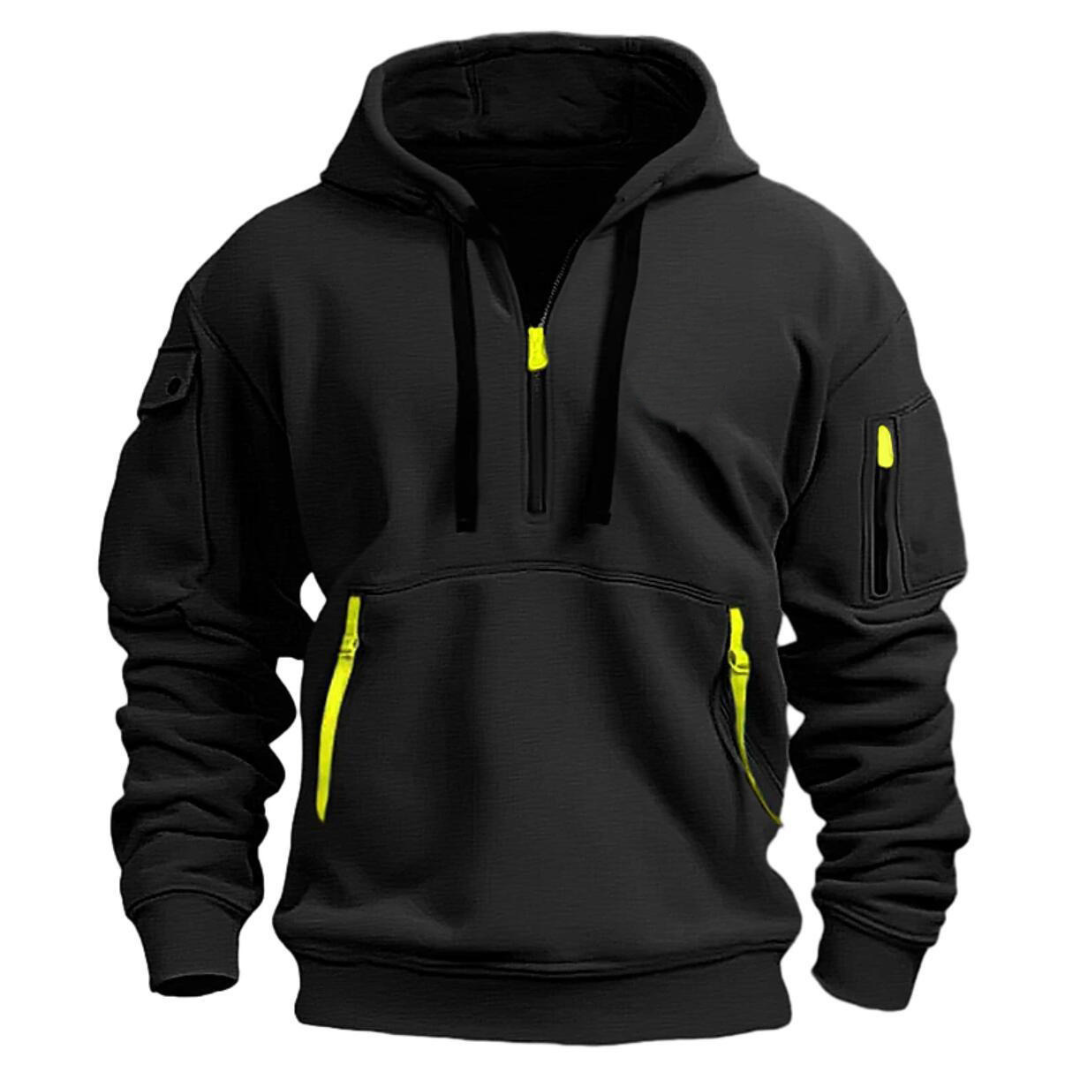 Weston - Men's Half-Zip Hoodie with Cargo Pockets