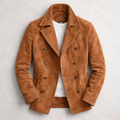 William - Men's Double-Breasted Suede Blazer