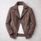William - Men's Double-Breasted Suede Blazer